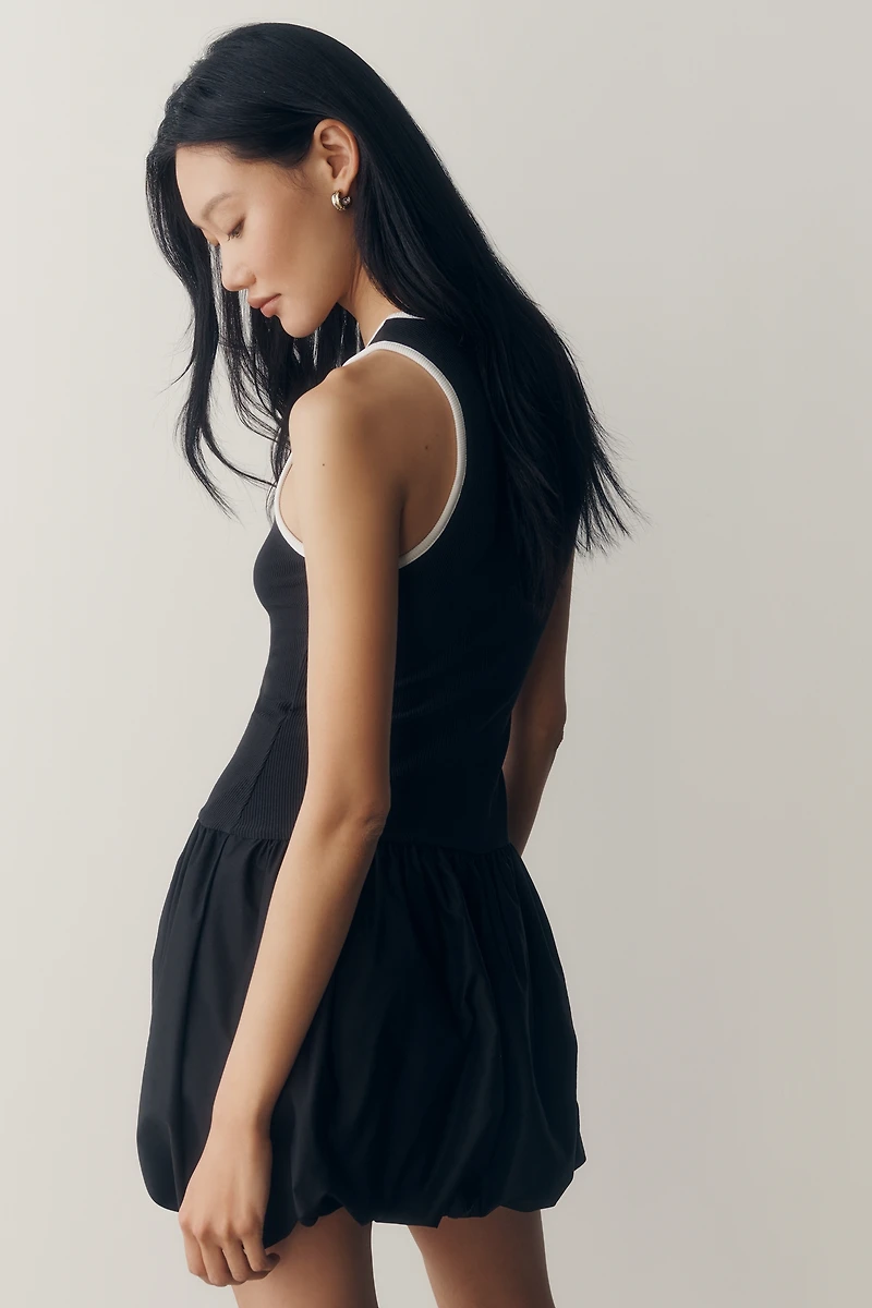 Maeve Twofer Piped Mini Dress