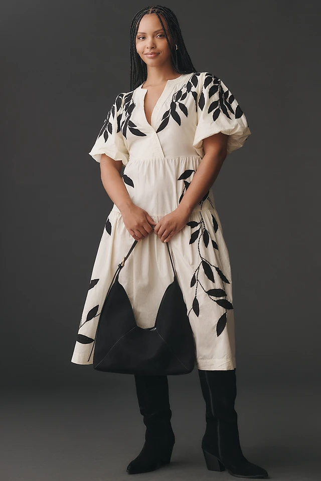 Helsi Tessa Long-Sleeve Appliqu A-Line Maxi Dress | Hawthorn Mall
