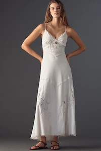 RAHI Cutwork Open-Back Maxi Dress