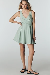 Maeve Sleeveless Wrap Mini Dress