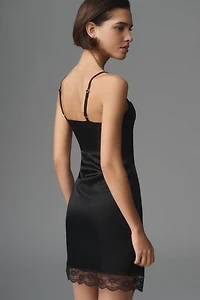 By Anthropologie Square-Neck Lace Mini Dress