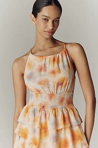 By Anthropologie Tiered Ruffle Halter Dress