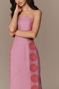 The Wolf Gang Filipa Cotton-Linen Embroidered Maxi Dress