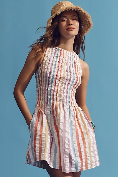 Saylor Elenor Smocked Mini Dress