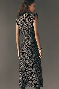 Saylor Cinched Short-Sleeve Maxi Dress