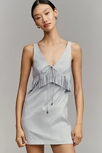 Saylor Kerri V-Neck Faux Suede Mini Dress