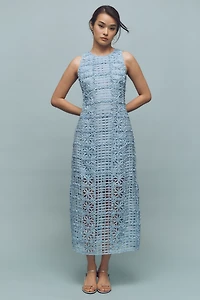 Endless Rose Sleeveless Textured Midi Dress