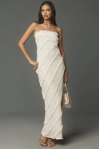 Endless Rose Strapless Textured Column Midi Dress