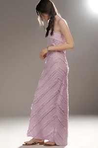 Endless Rose Strapless Textured Column Midi Dress
