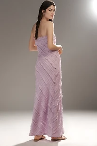 Endless Rose Strapless Textured Column Midi Dress
