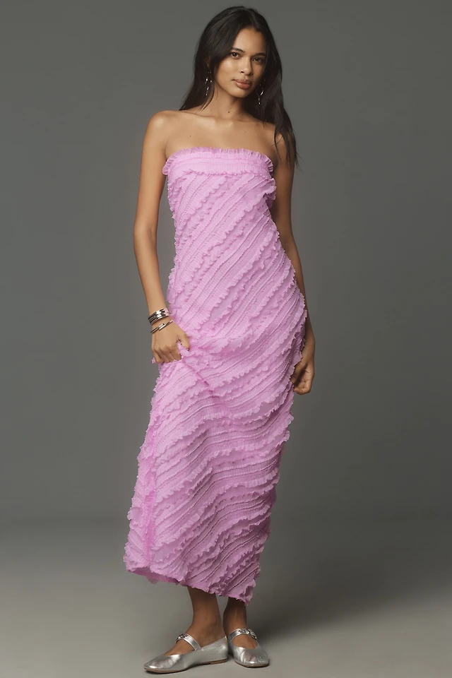 maeve bow barrel column midi dress Maeve Bow Barrel Column Midi Dress
