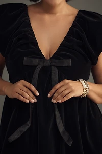 Endless Rose Velvet Bow Mini Dress