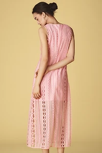 Endless Rose Textured Sleeveless Midi Dress