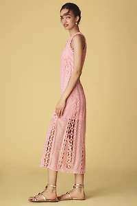 Endless Rose Textured Sleeveless Midi Dress