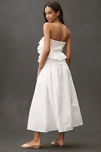 Endless Rose Strapless Ruffle Midi Dress