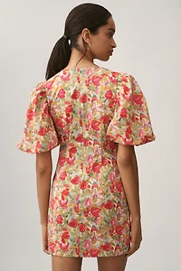 Endless Rose V-Neck Puff-Sleeve Mini Dress