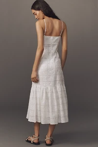 Endless Rose Embroidered Patchwork Midi Dress
