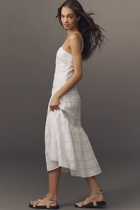 Endless Rose Embroidered Patchwork Midi Dress