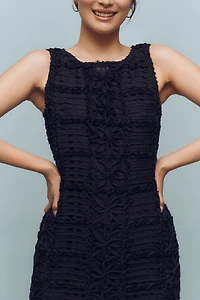 Endless Rose Sleeveless Crew-Neck Textured Mini Dress
