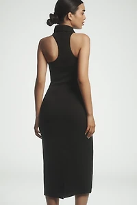 Endless Rose Strapless Scarf Column Midi Dress