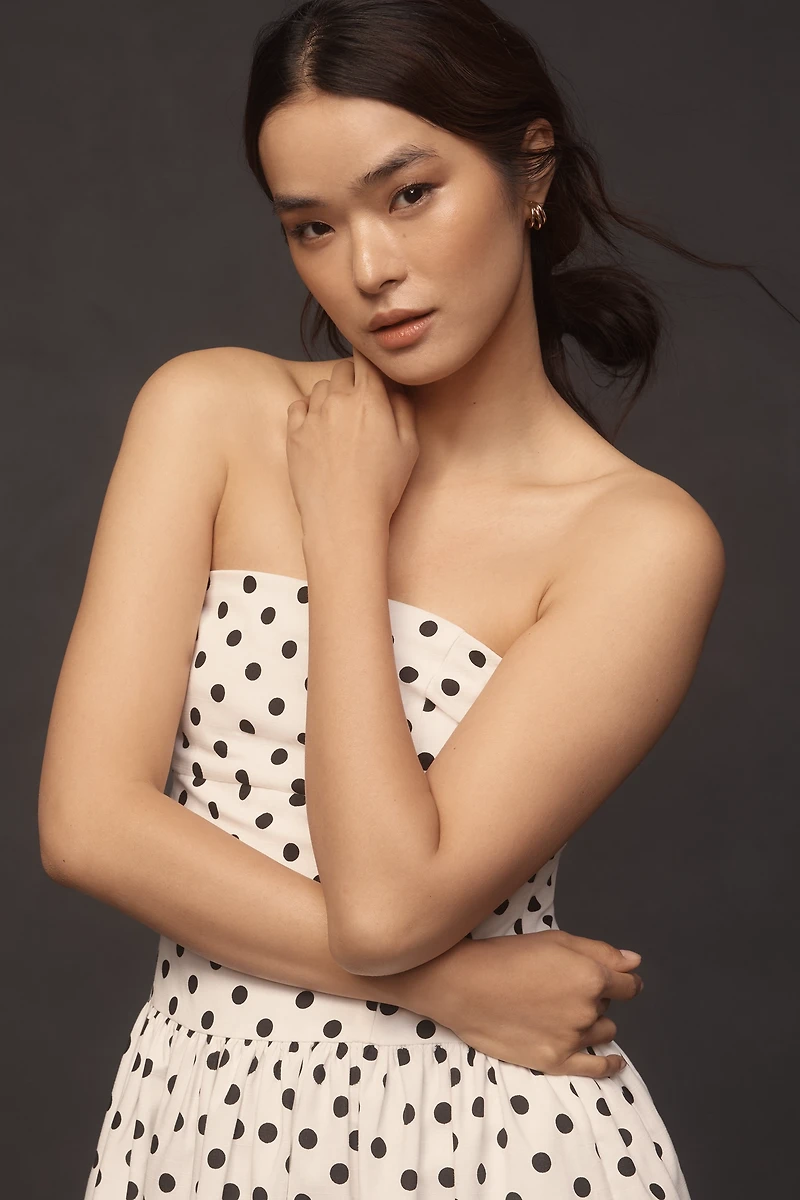 Endless Rose Strapless Drop-Waist A-Line Midi Dress