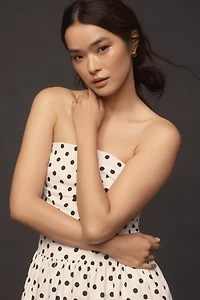 Endless Rose Strapless Drop-Waist A-Line Midi Dress