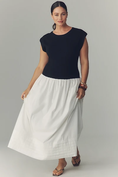 Endless Rose Knit Drop-Waist Fit & Flare Midi Dress