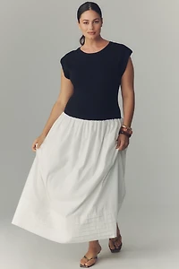 Endless Rose Knit Drop-Waist Fit & Flare Midi Dress