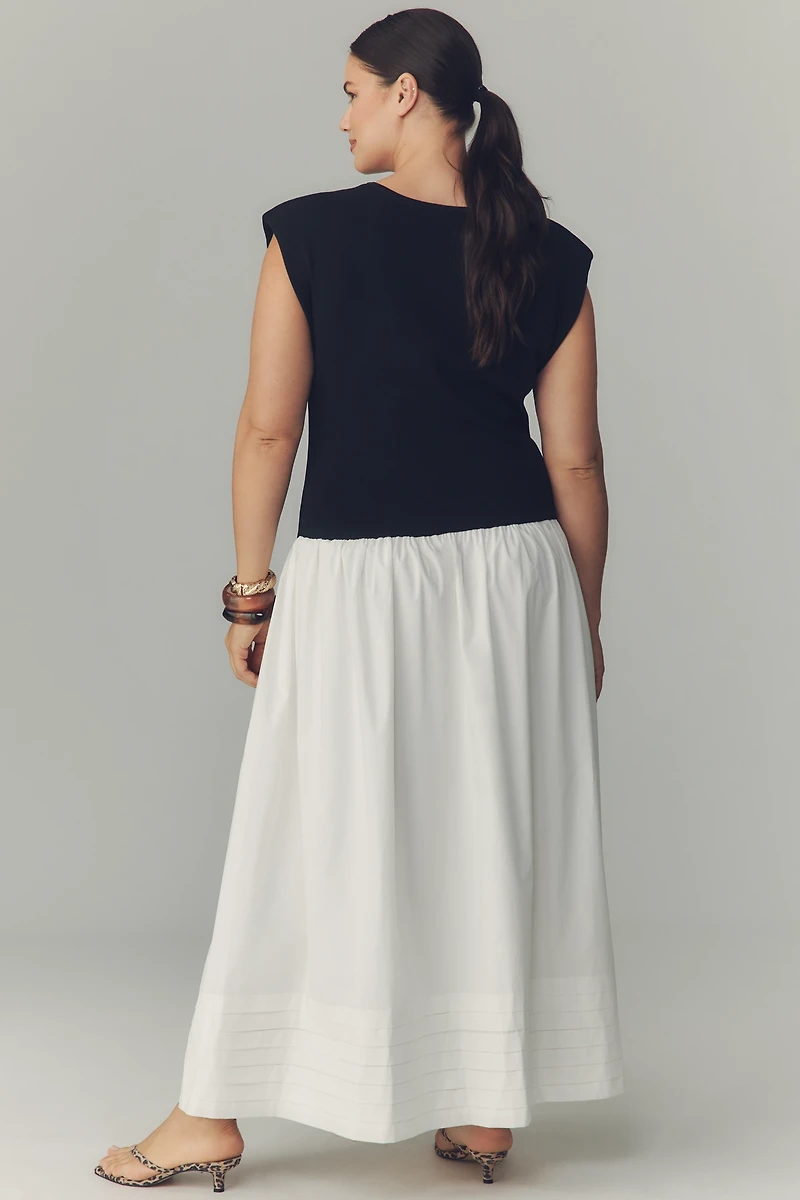 Endless Rose Knit Drop-Waist Fit & Flare Midi Dress