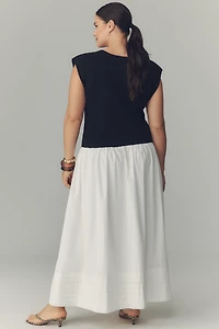Endless Rose Knit Drop-Waist Fit & Flare Midi Dress