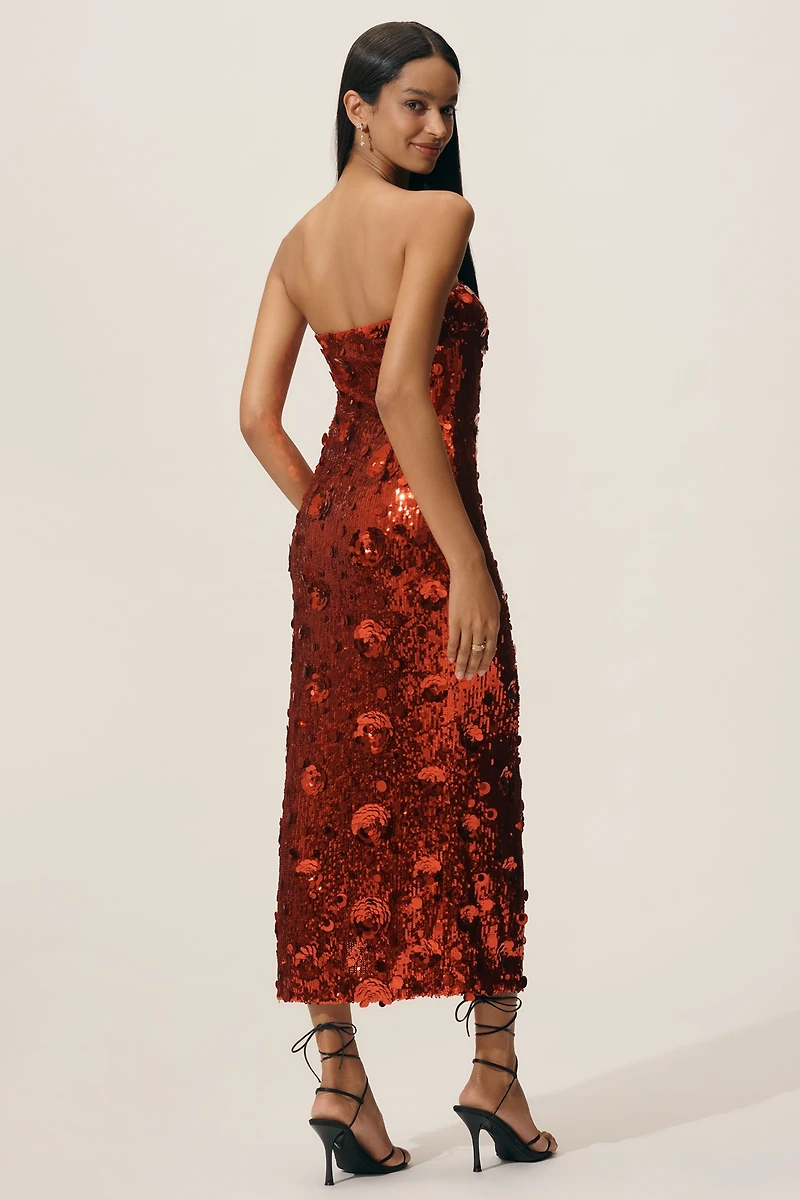 Endless Rose Strapless Sequin Midi Dress