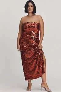 Endless Rose Strapless Sequin Midi Dress
