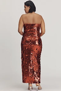 Endless Rose Strapless Sequin Midi Dress