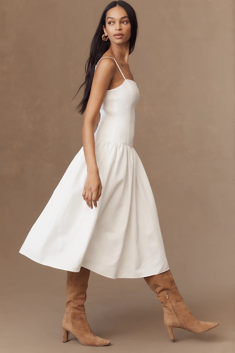 Endless Rose Linen Blend Midi Dress