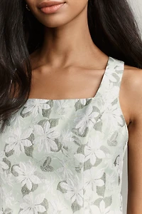 Endless Rose Petite Sleeveless Floral Jacquard Mini Dress
