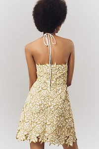 Endless Rose Halter Lace Mini Dress