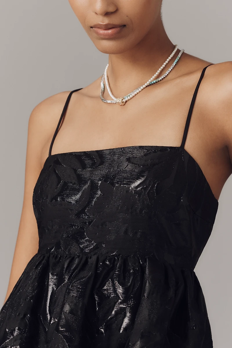 Endless Rose Square-Neck Babydoll Mini Dress