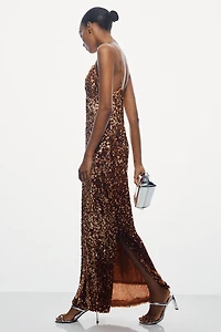 Endless Rose Sweetheart Sequin Slim Maxi Dress