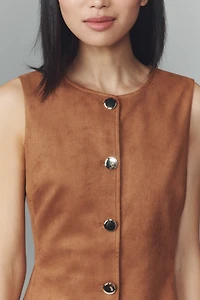 Endless Rose Faux-Suede Sleeveless Mini Dress