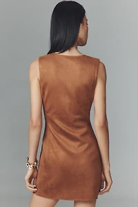 Endless Rose Faux-Suede Sleeveless Mini Dress
