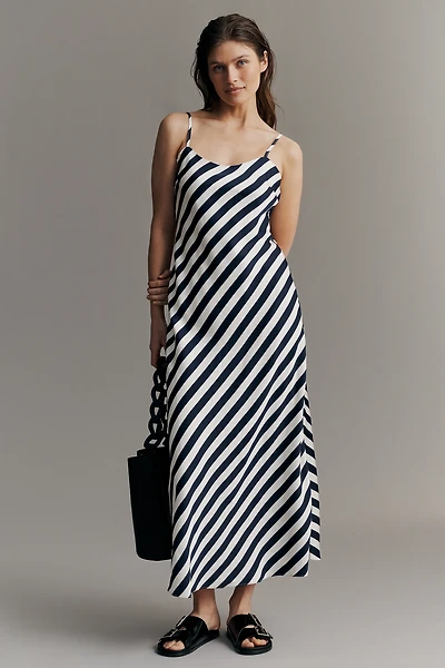 Endless Rose Sleeveless Bias Satin Maxi Dress