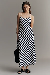 Endless Rose Sleeveless Bias Satin Maxi Dress