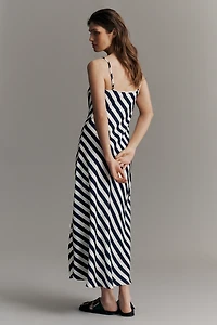 Endless Rose Sleeveless Bias Satin Maxi Dress