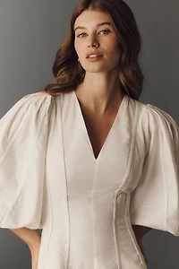 Endless Rose Eyelet Puff-Sleeve Dress