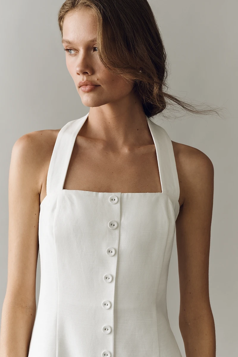 Endless Rose Button-Front Midi Dress