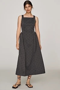 Endless Rose Basque-Waist Midi Dress