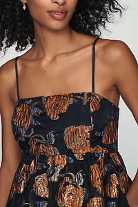 Endless Rose Metallic Jacquard Shift Dress