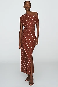 Endless Rose Off-Shoulder Mesh Midi Dress