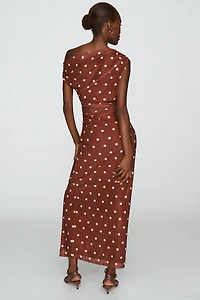 Endless Rose Off-Shoulder Mesh Midi Dress