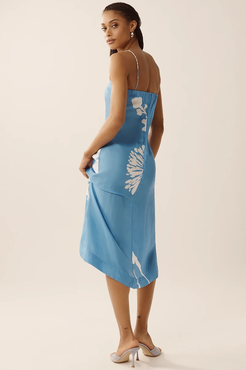 S/W/F Petite Strapless Slip Midi Dress